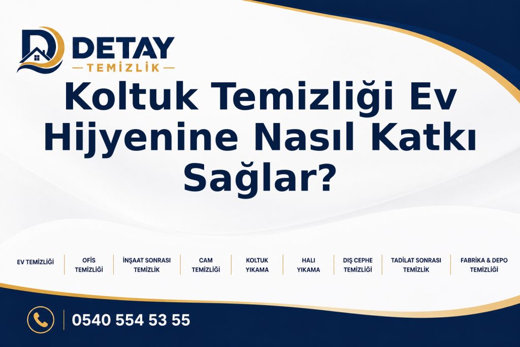 Koltuk Temizliği Ev Hijyenine Nasıl Katkı Sağlar? - Detay Temizlik